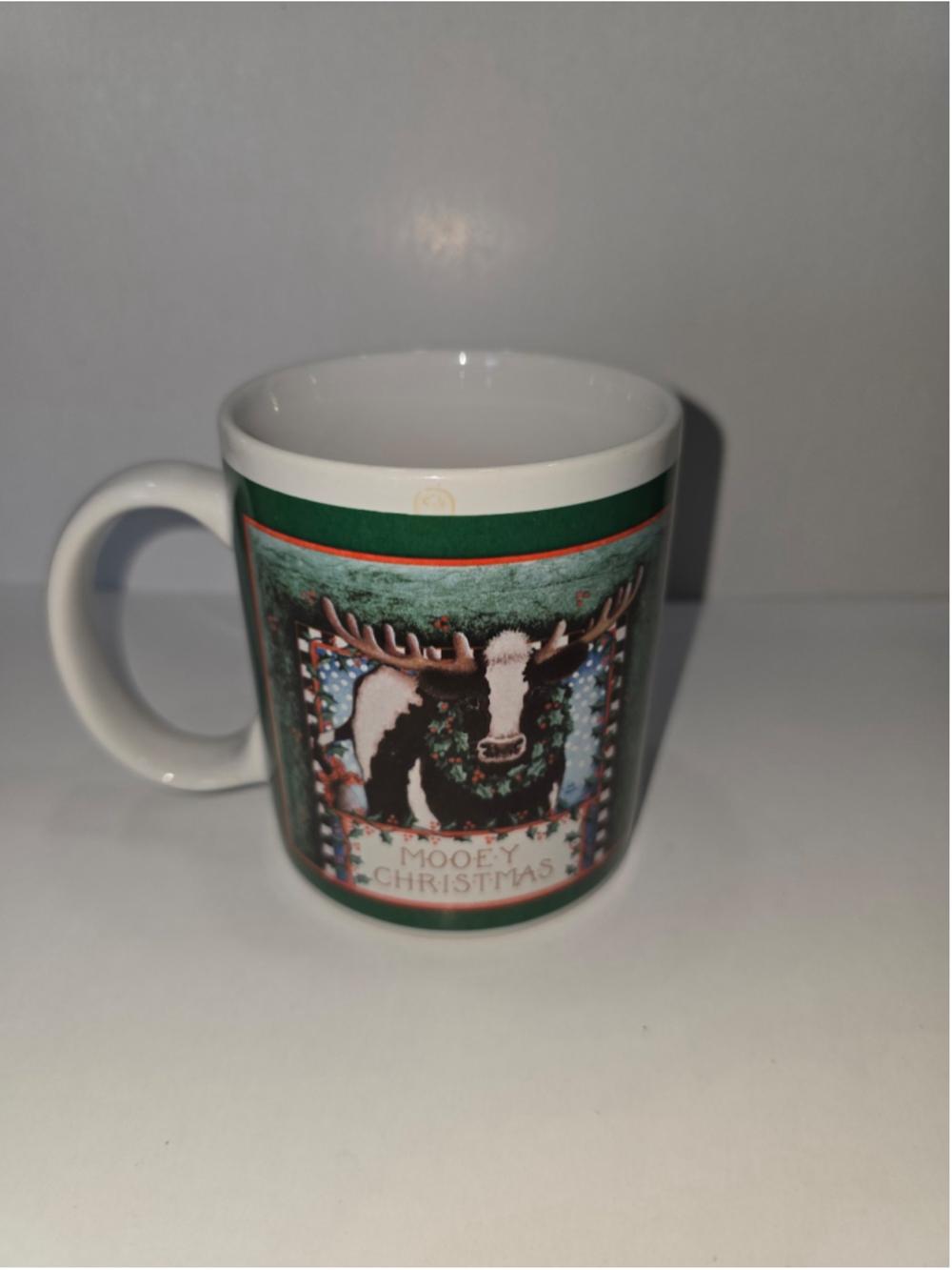 Lisa Grayson Mooey Christmas Mug Printworks Papers Cow Holiday Coffee Cup